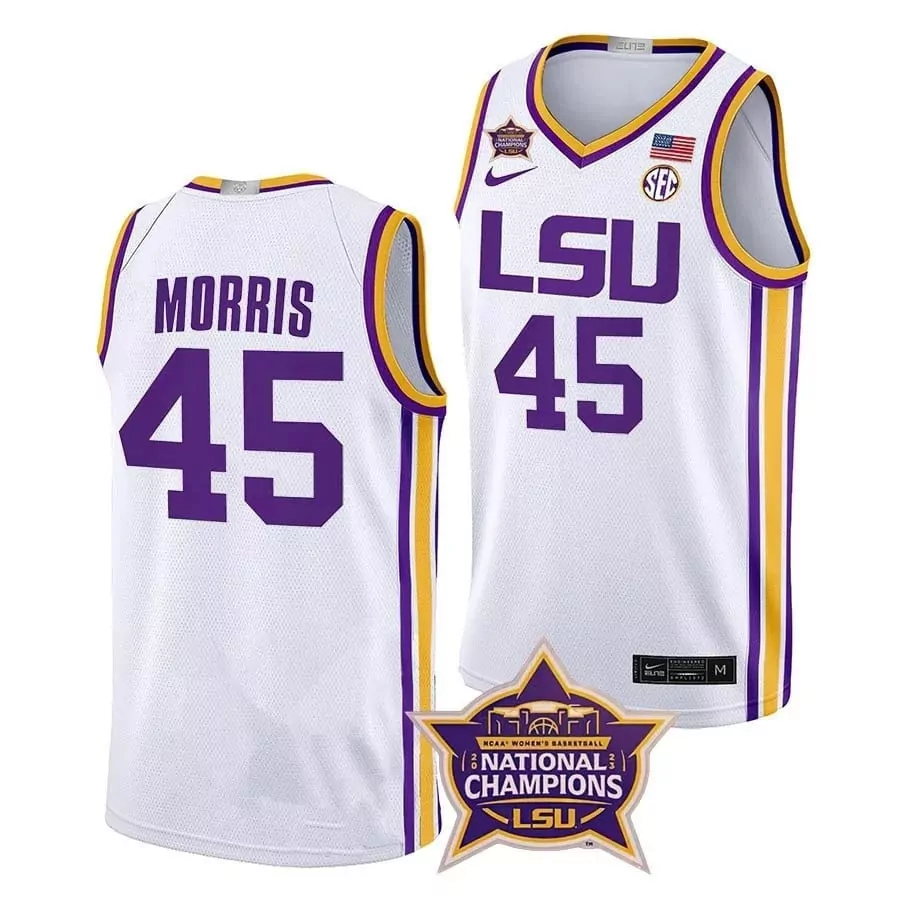 alexis morris men lsu tigers college basketball champions purple 2023 jersey all stitched