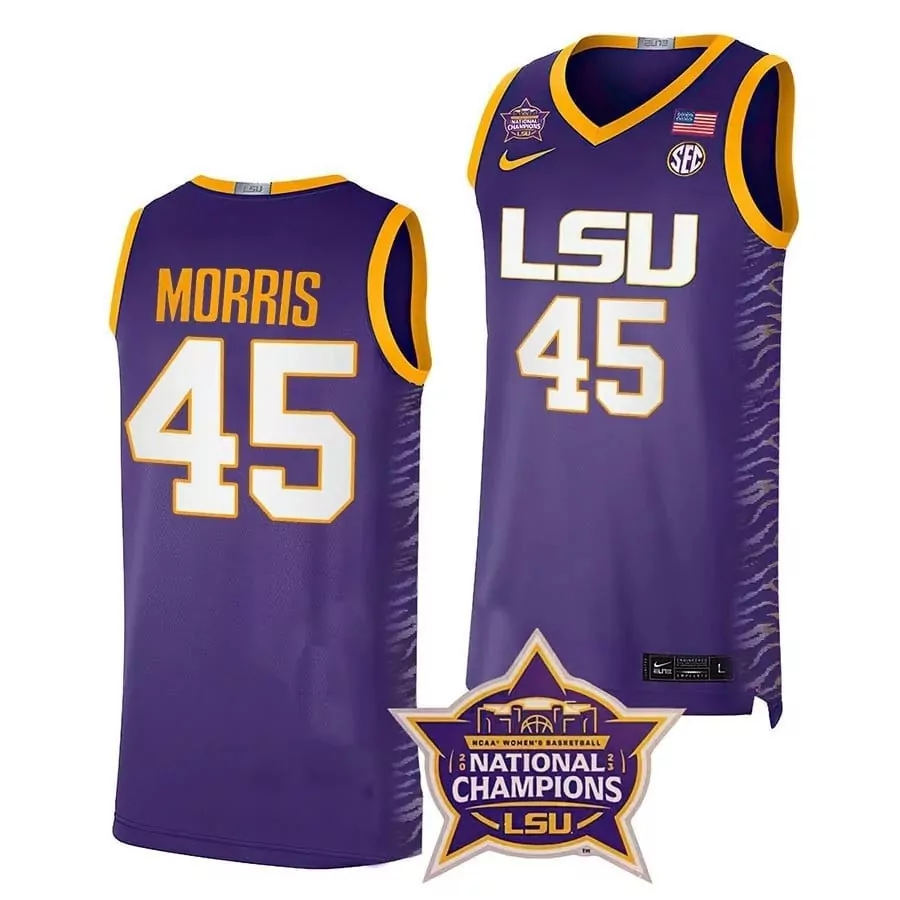 alexis morris men lsu tigers college basketball champions purple 2023 jersey all stitched