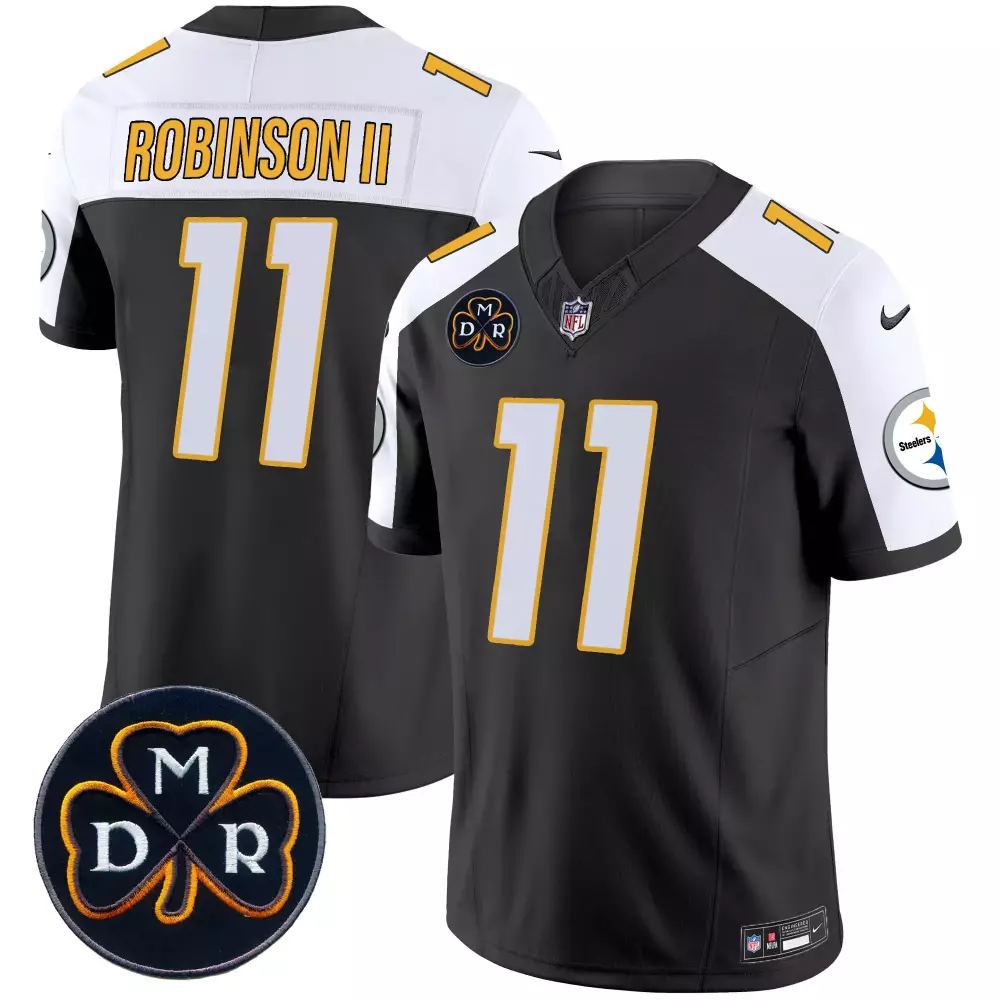 Allen Robinson II Black Alternate Men's Pittsburgh Steelers DMR Patch Vapor Limited Jersey | Premium Fan Gear | For Men, Women & Youth