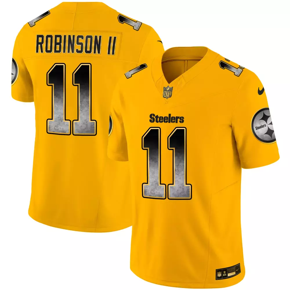 Allen Robinson II Pittsburgh Steelers Gold Jersey | Arch Smoke Vapor Edition | Stylish Fan Gear for Men, Women & Youth