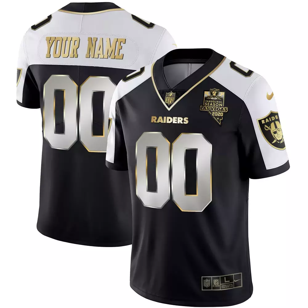 alternate limited men las vegas raiders vapor gold custom name and number all stitched