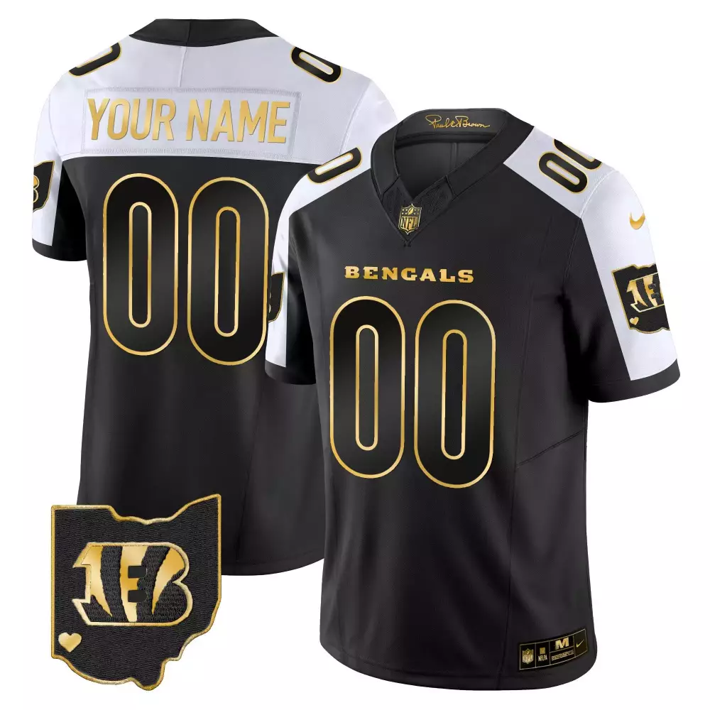 Cincinnati Bengals Ohio Patch Vapor Limited Custom Jersey V2 | Stitched Alternate Women's Fan Gear | For Men, Women & Youth