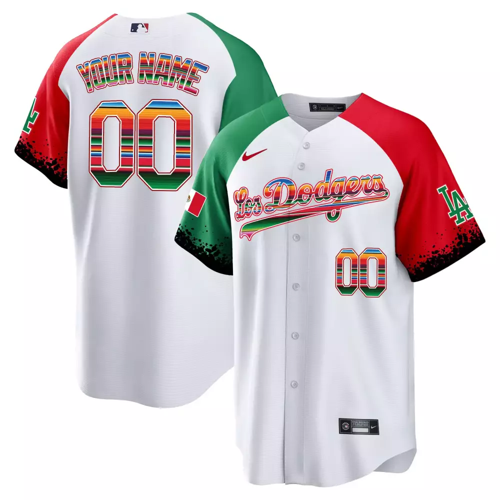 alternate men los angeles dodgers mexico cool base city connect limited custom jersey all stitched