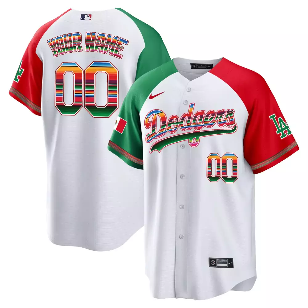 alternate men los angeles dodgers mexico cool base city connect limited custom jersey all stitched