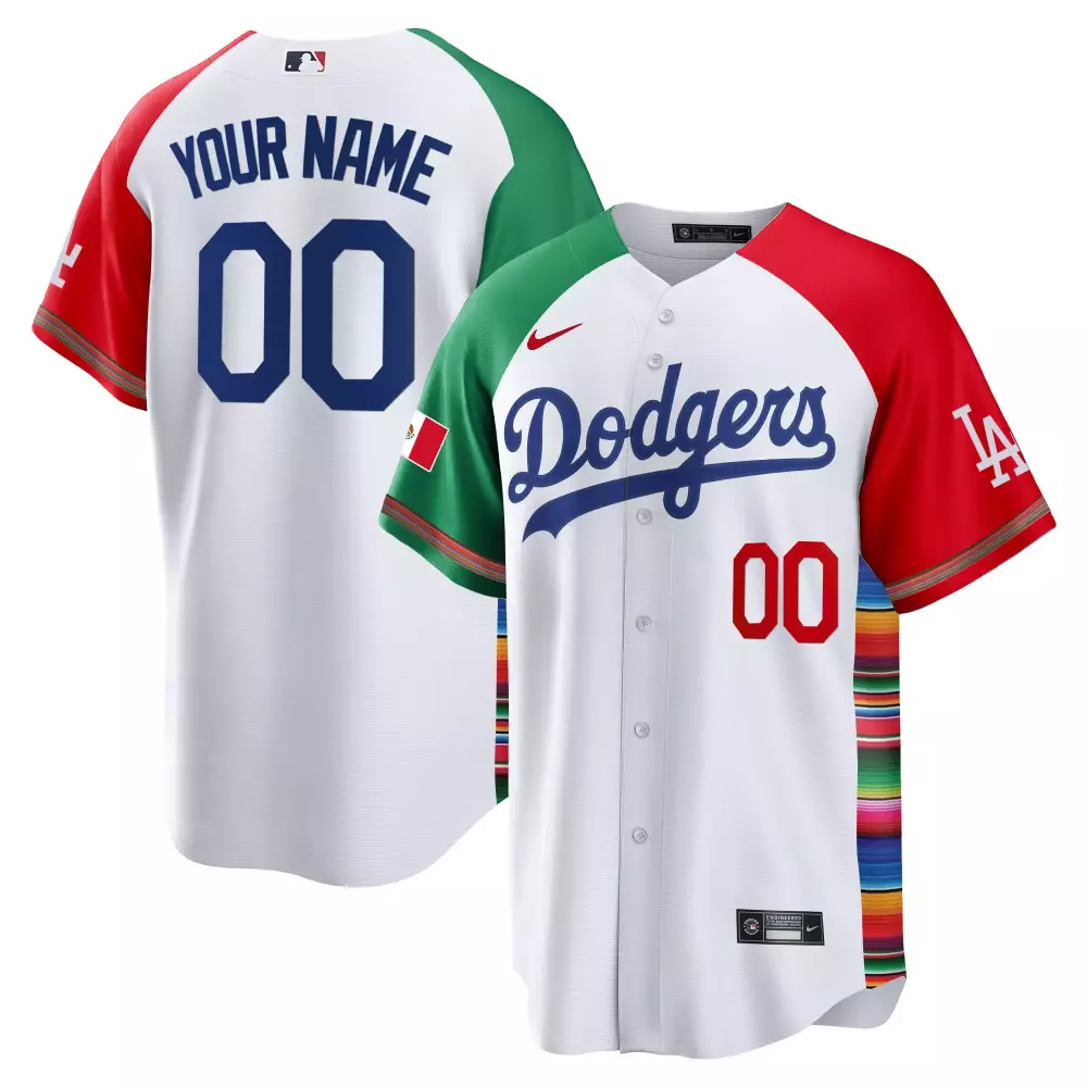 alternate men los angeles dodgers mexico cool base city connect limited custom jersey all stitched