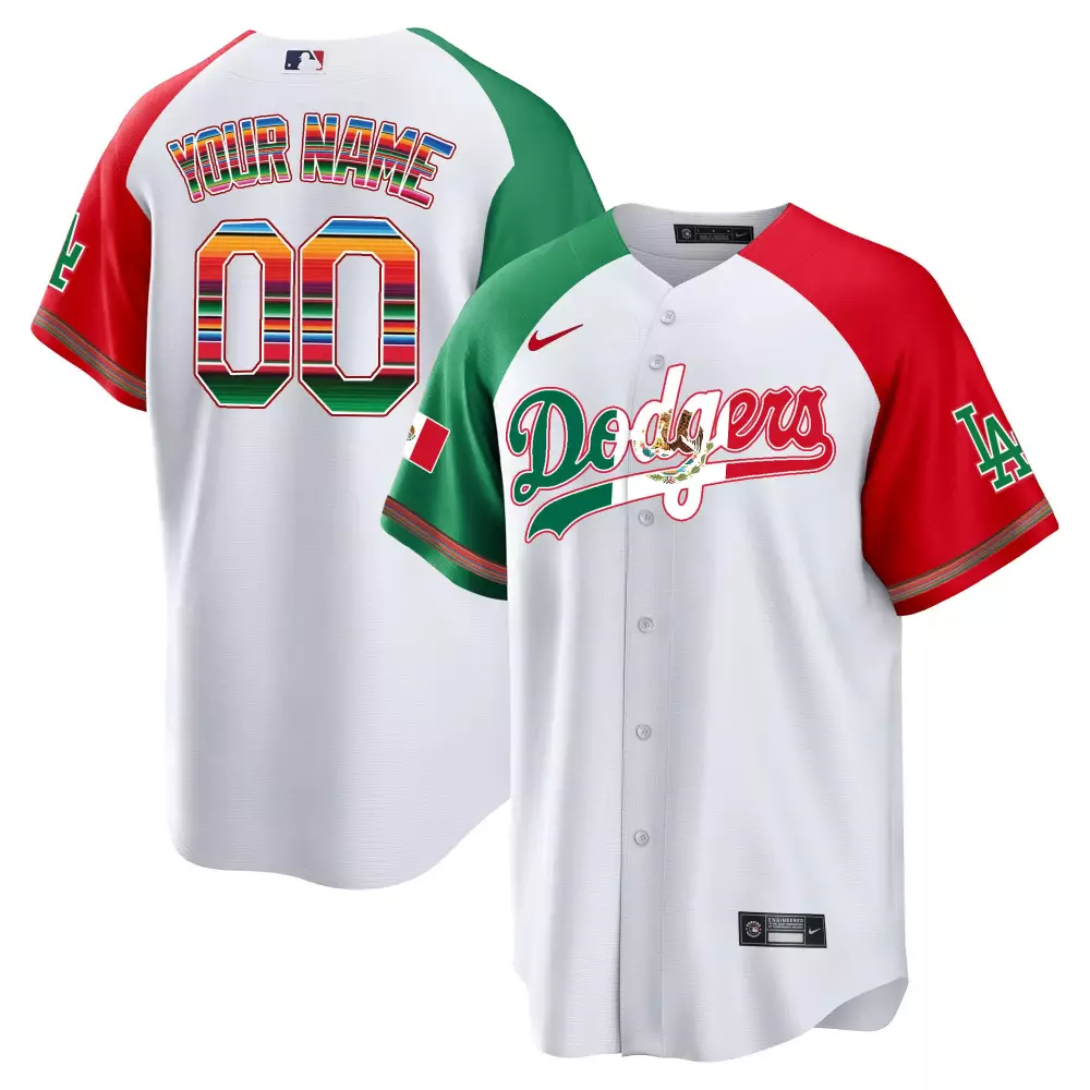 alternate men los angeles dodgers mexico cool base city connect limited custom jersey all stitched