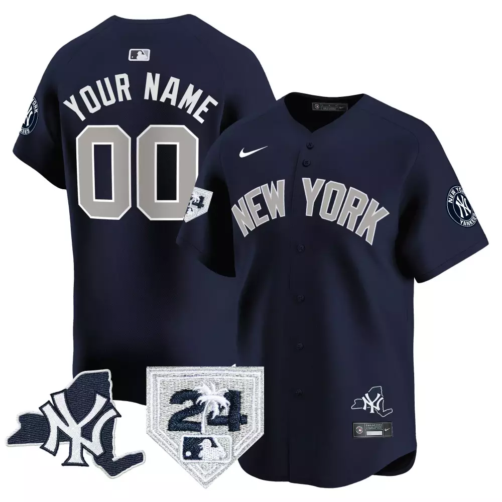 Navy Custom Stitched New York Yankees Women's Jersey 2023 | All Stitched Fan Gear | For Men, Women & Youth