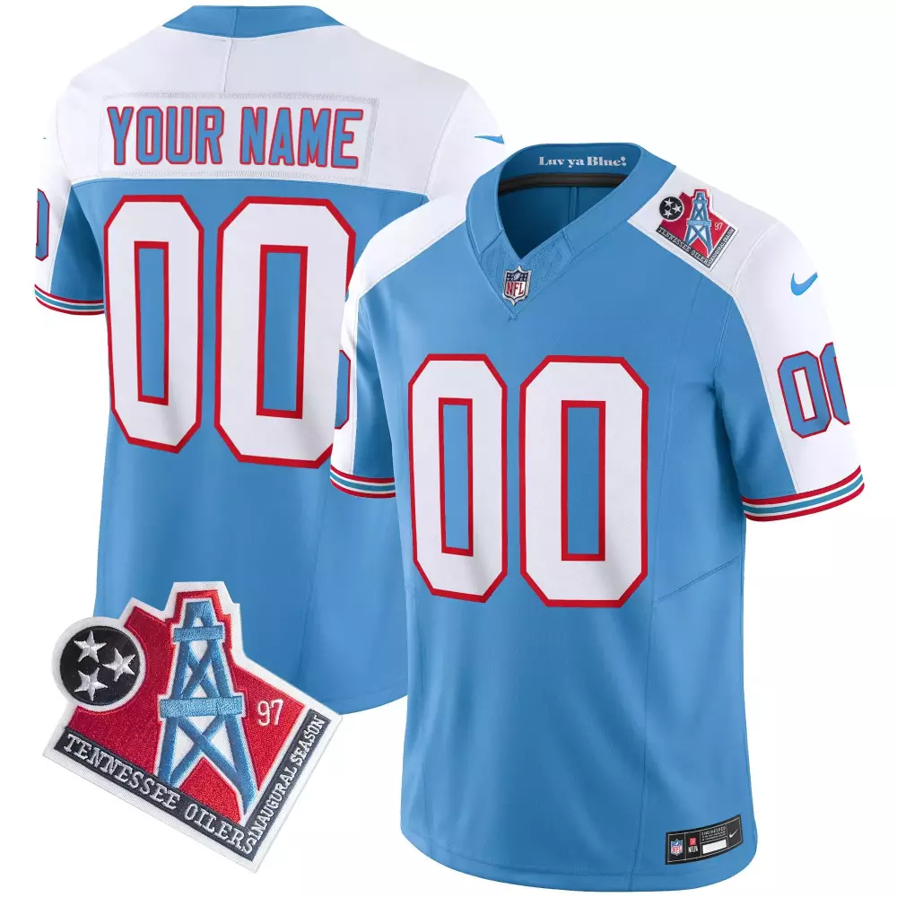 alternate men tennessee titans 1997 throwback limited vapor custom jersey v2 all stitched