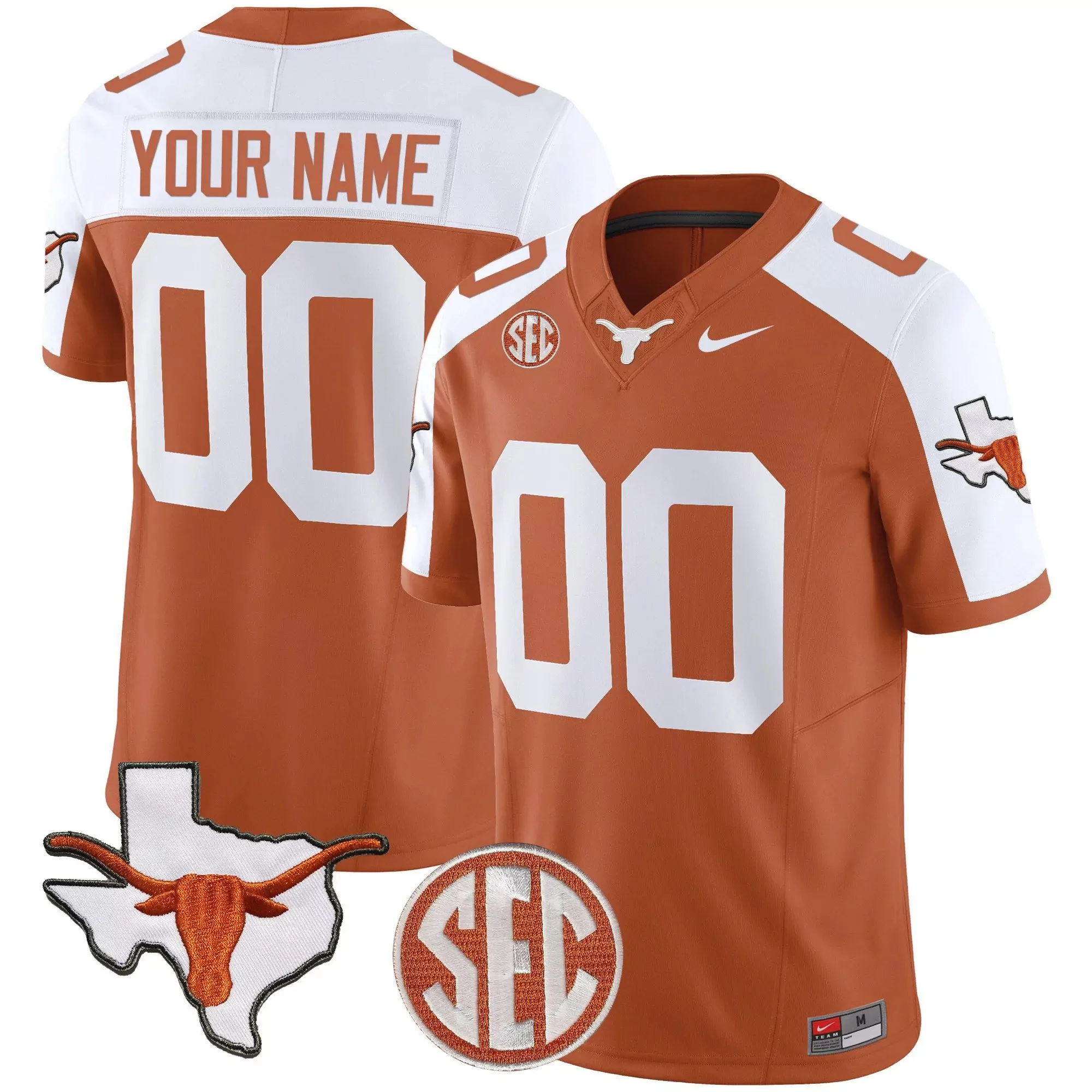 1 team white womens texas longhorns vapor limited jersey v3 all stitched
