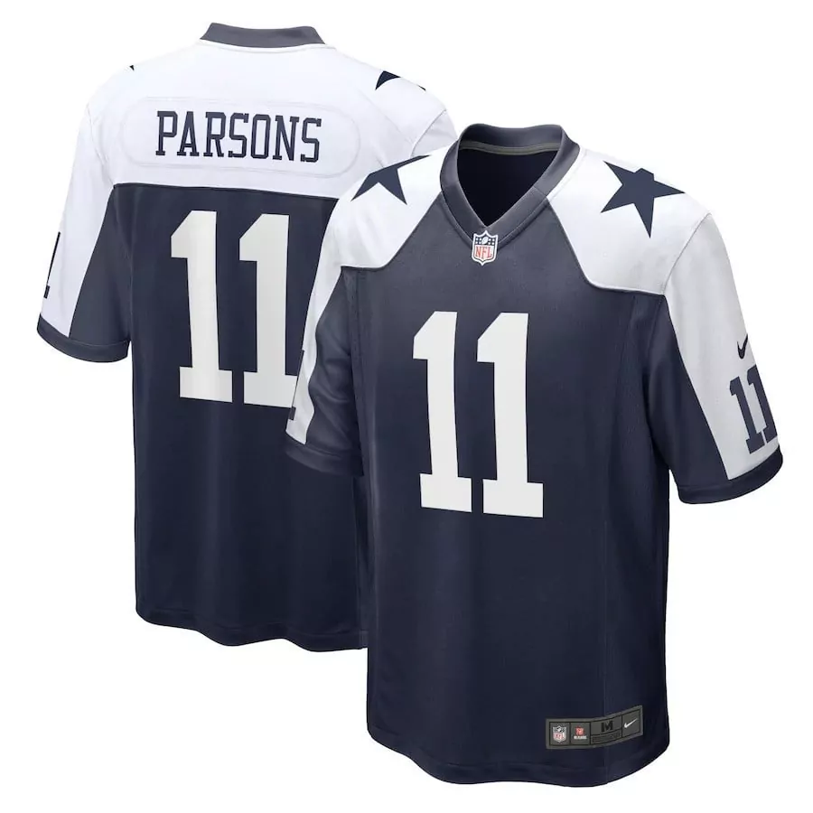 alternate navy men micah parsons dallas cowboys game team all stitched