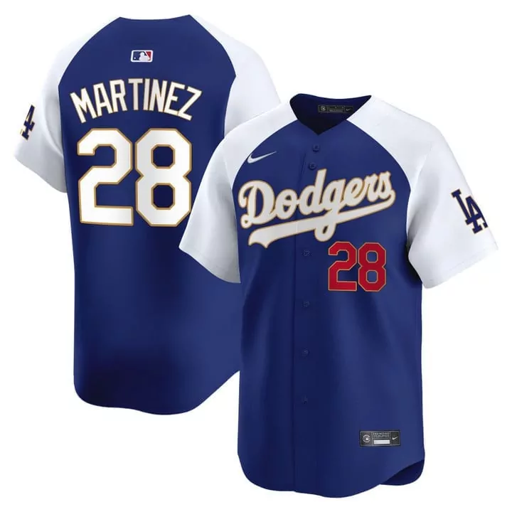 JD Martinez Los Angeles Dodgers 2024 Gold Trim Cool Base Jersey | Stitched Fan Gear for Men, Women & Youth