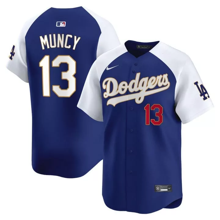 Max Muncy Gold Trim Vapor Premier Limited Jersey | Royal Stitched Fan Gear for Women
