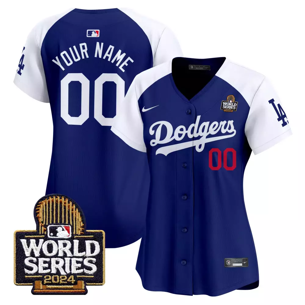 Los Angeles Dodgers 2024 World Series Vapor Premier Limited Custom Jersey V2 | Alternate Royal Style | All Stitched Fan Gear | For Women