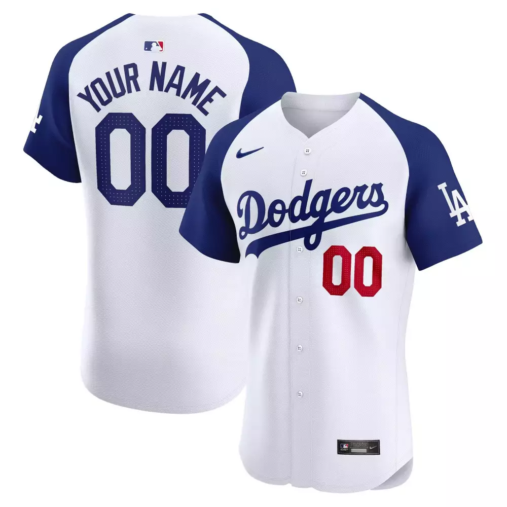 alternate white youth los angeles dodgers gold trim cool base custom jersey all stitched