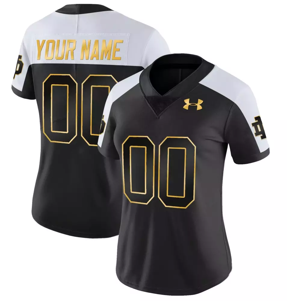 alternate women notre dame fighting irish gold vapor limited custom jersey all stitched