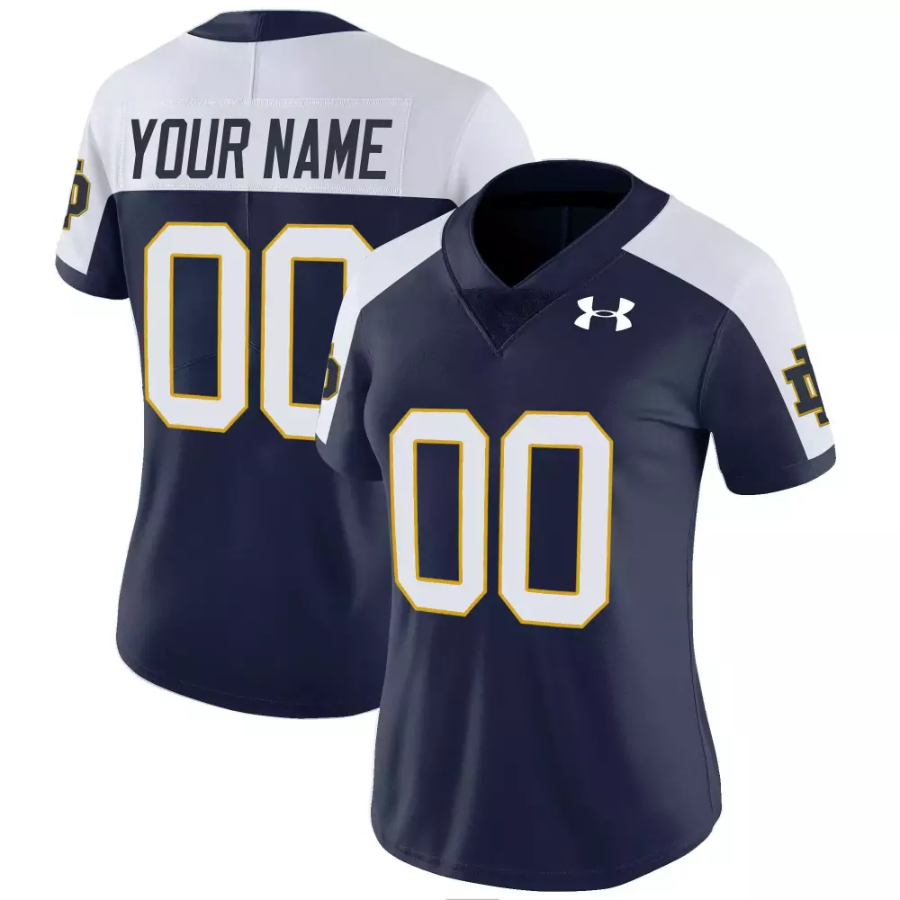 alternate women notre dame fighting irish gold vapor limited custom jersey all stitched