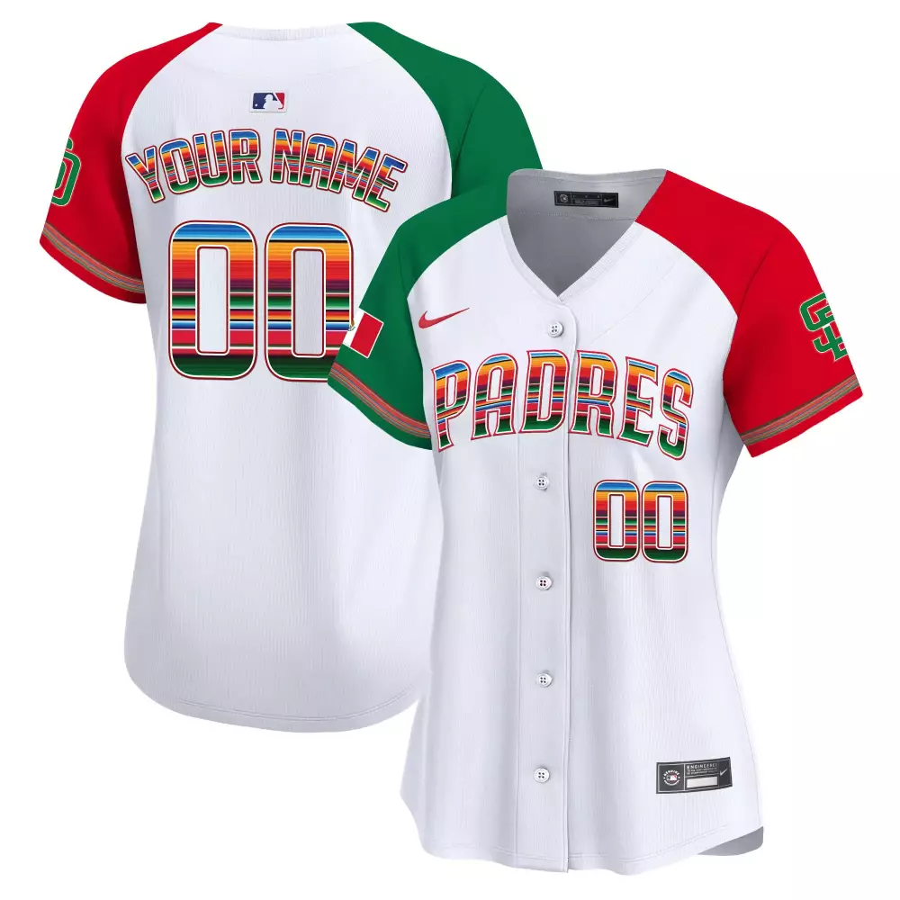 Women's San Diego Padres Mexico Premier Limited Custom Jersey | Alternate Design | For Men, Women & Youth