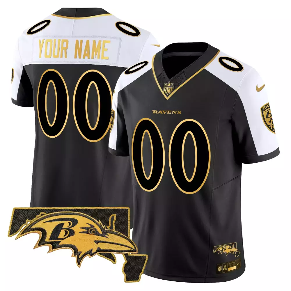 Baltimore Ravens 2024 Gold Vapor Limited Custom Jersey | Stitched Fan Gear for Youth