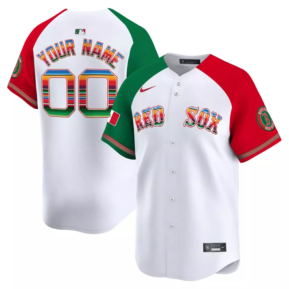 alternate youth boston red sox mexico vapor premier limited custom jersey all stitched