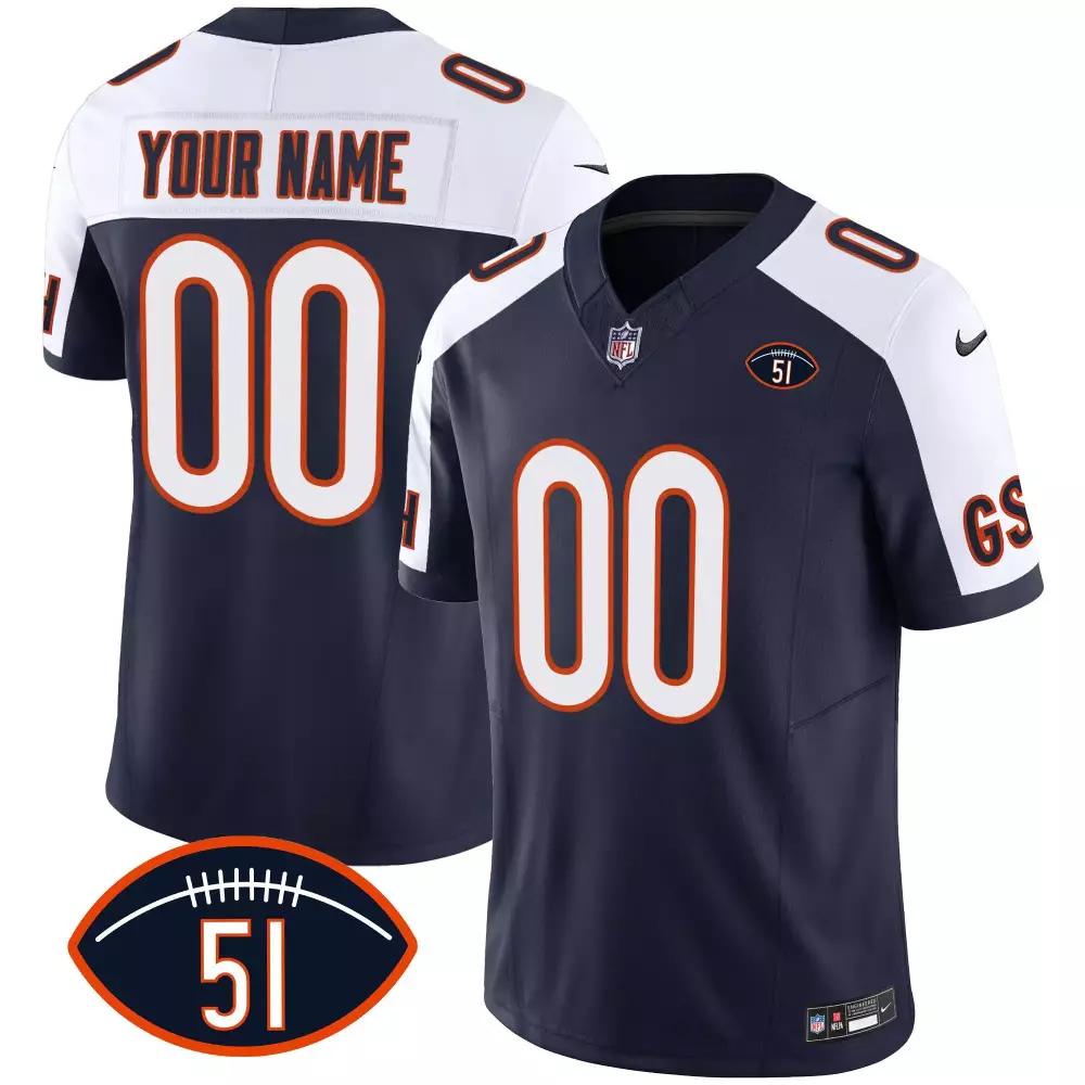 alternate women chicago bears throwback illinois patch vapor custom jersey all stitched