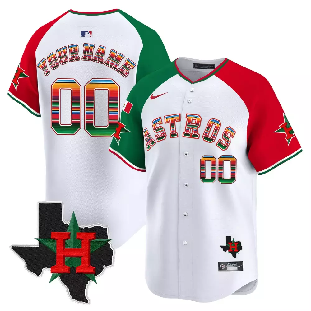 Youth Houston Astros Mexico Texas Patch Vapor Premier Jersey V2 | Limited Edition All Stitched | For Men, Women & Youth