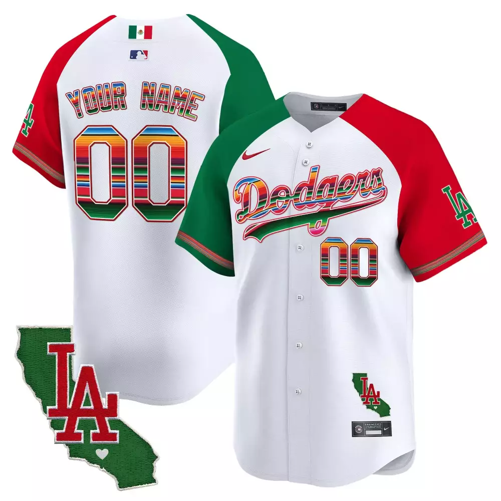 Youth Dodgers Mexico California Patch Jersey V2 | Vapor Premier Limited Edition | Fan Gear for All | For Men, Women & Youth