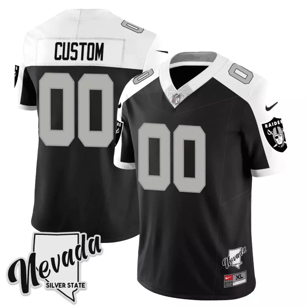 2023 Las Vegas Raiders Nevada Silver State Patch Vapor Custom Jersey | Stitched | Fan Gear for Youth