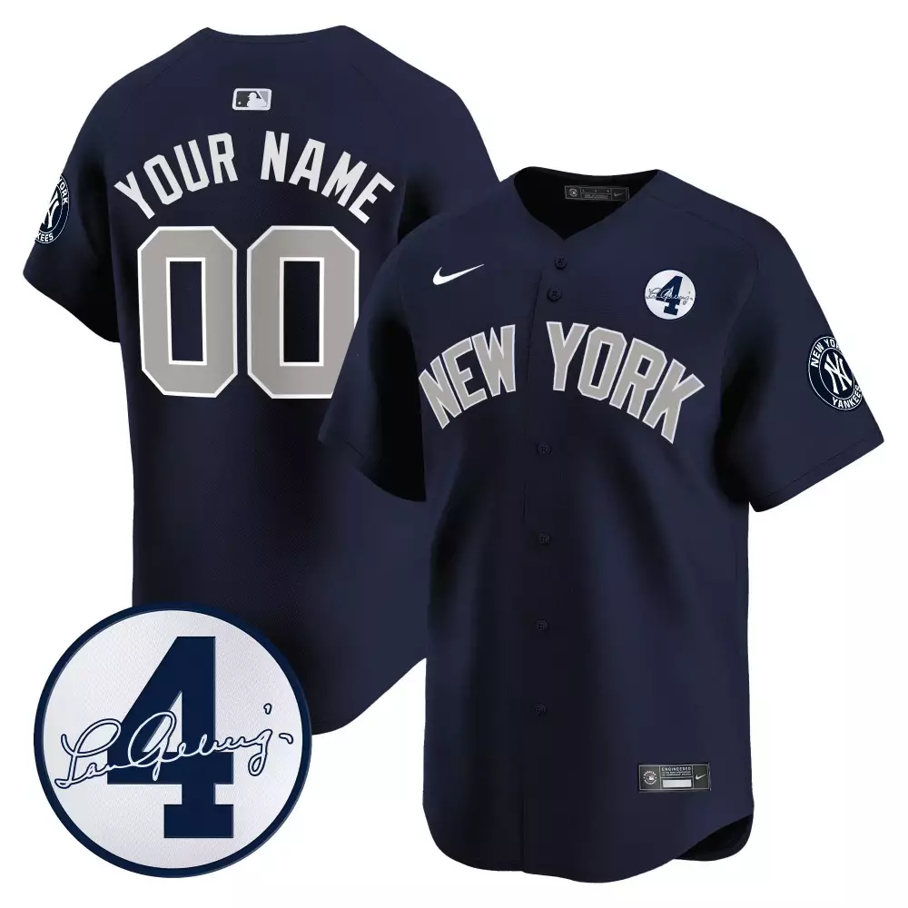 Youth New York Yankees Lou Gehrig Vapor Premier Jersey | Custom Stitched | Limited Edition Fan Gear | For Men, Women & Youth