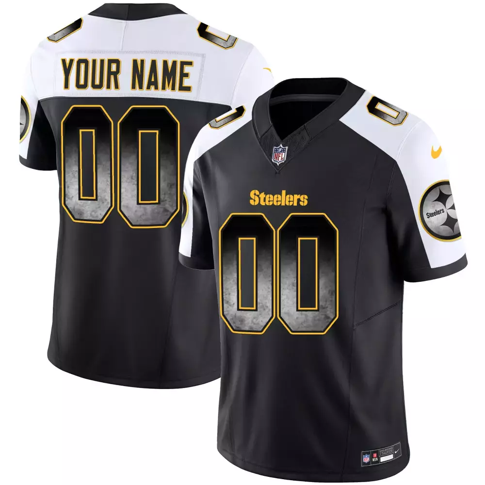 Youth Pittsburgh Steelers Arch Smoke Vapor Custom Jersey V2 | Stitched Fan Gear | For Men, Women & Youth