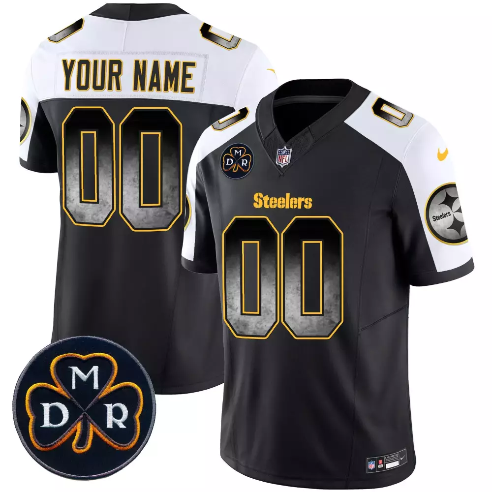 Youth Pittsburgh Steelers Arch Smoke Vapor Custom Jersey V2 | Stitched Fan Gear | For Men, Women & Youth