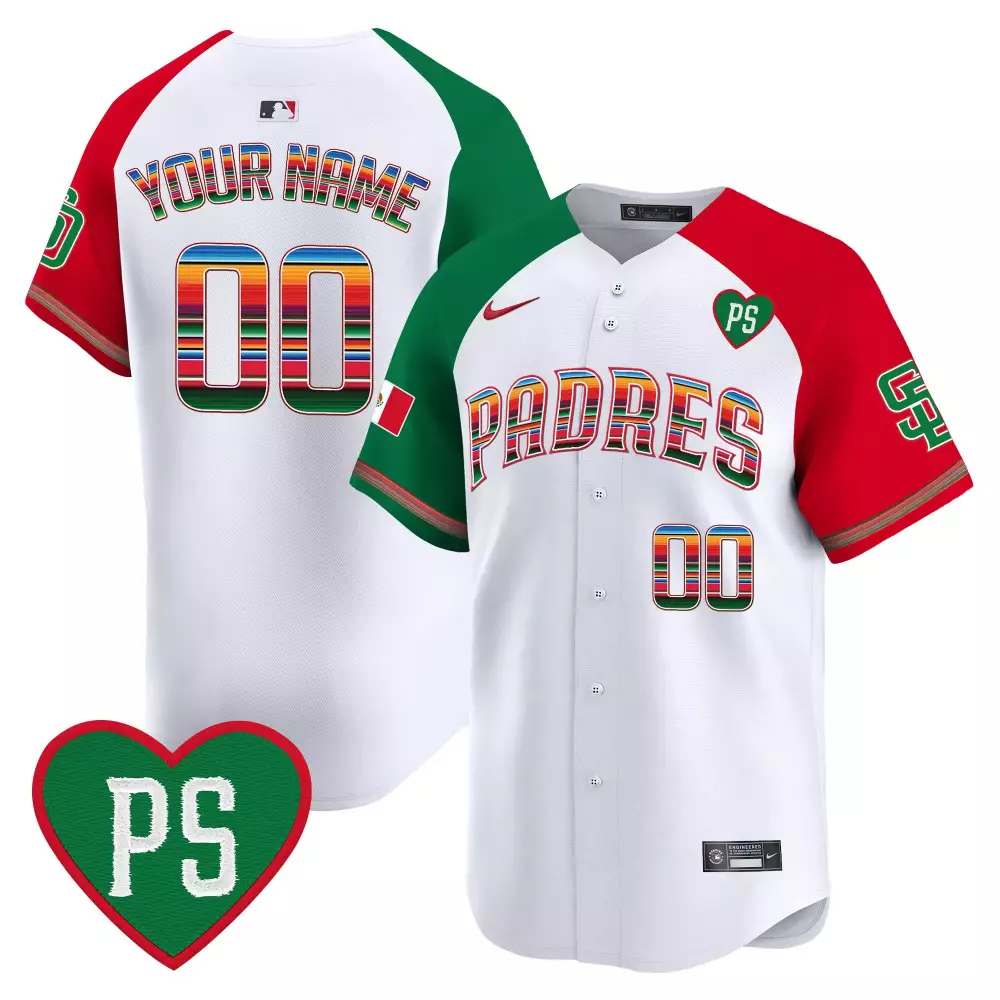 Youth San Diego Padres Mexico For Peter Patch Vapor Premier Jersey | Limited Edition Custom Design | For Men, Women & Youth