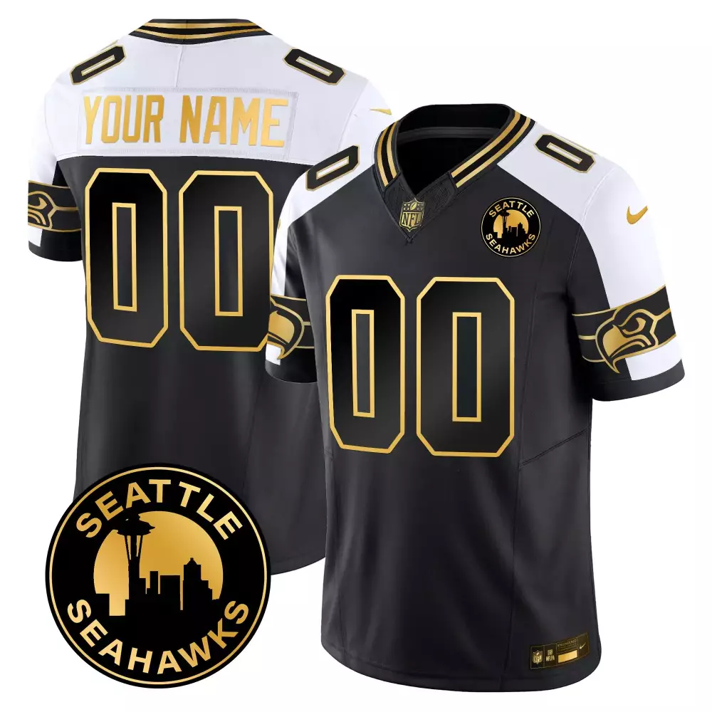 Seattle Seahawks Alternate Youth 2024 City Patch Gold Vapor Limited Custom Jersey | All Stitched | Gift Idea | For Men, Women & Youth