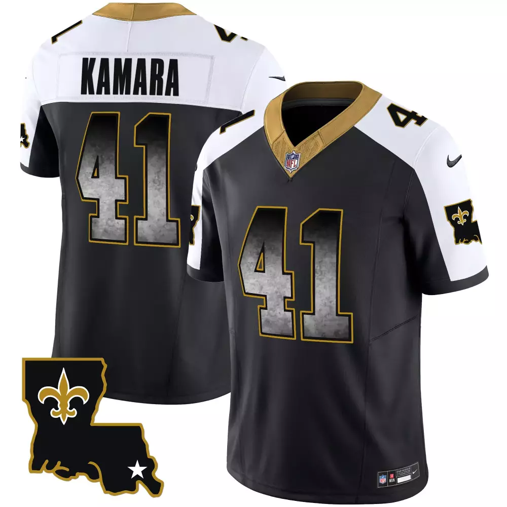 Alvin Kamara 41 New Orleans Saints 2023 Stitched Vapor Jersey | Black | Game Day Outfit | For Men, Women & Youth