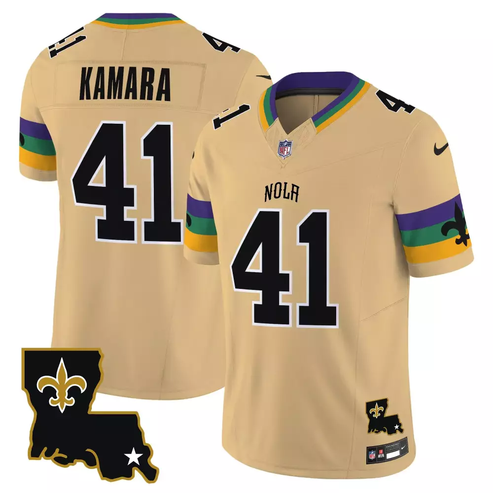 Kamara New Orleans Saints 2024 City Vapor Limited Jersey | Stitched Gold | Game Day Outfit | For Men, Women & Youth