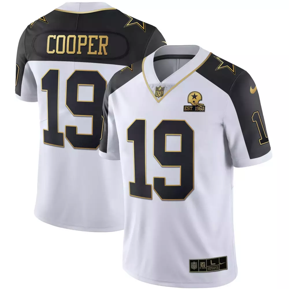 Amari Cooper Men's Black Inverted Dallas Cowboys Alternate Vapor Black Gold Navy Gold Jersey | All Stitched Fan Gear | For Men, Women & Youth