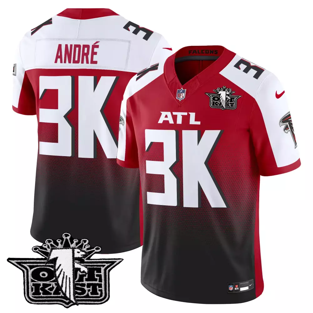 andre black mens outkast x atlanta falcons 2024 vapor limited jersey all stitched