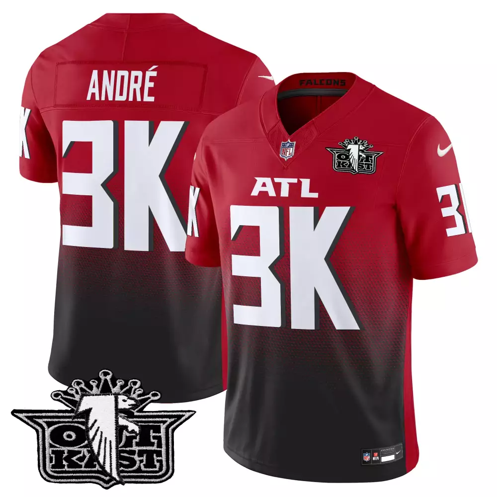 andre red mens outkast x atlanta falcons 2024 vapor limited jersey v2 all stitched