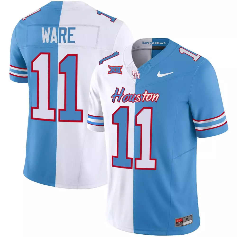 andre ware red womens houston cougars 2023 oilers inspired vapor jersey all stitched