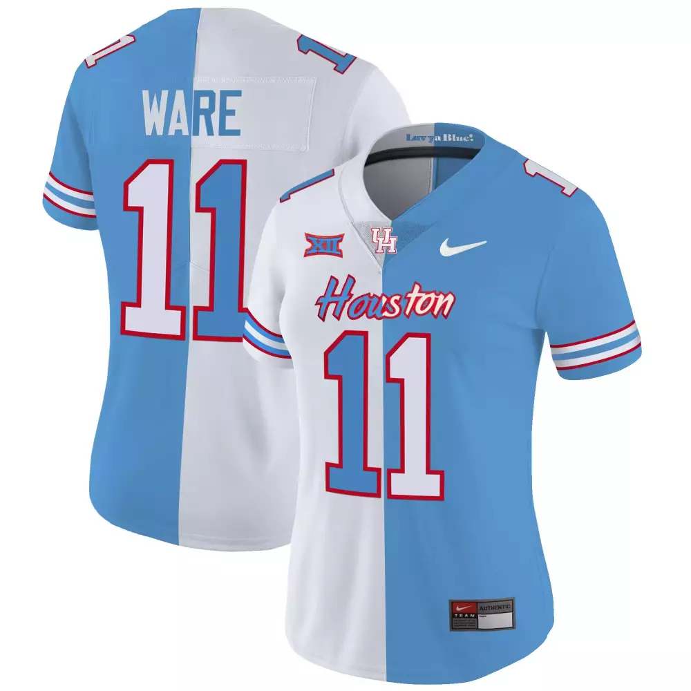 andre ware red womens houston cougars 2023 oilers inspired vapor jersey all stitched