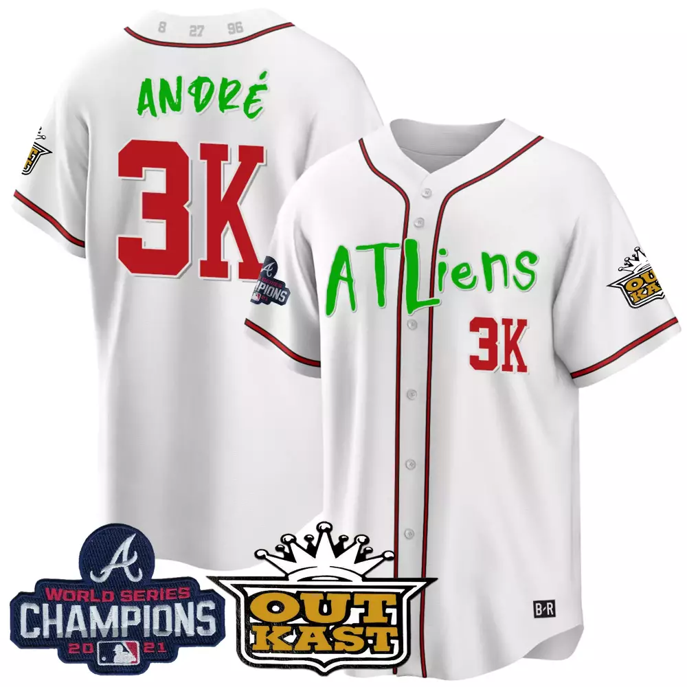 andre white mens atlanta braves atliens champions cool base jersey all stitched