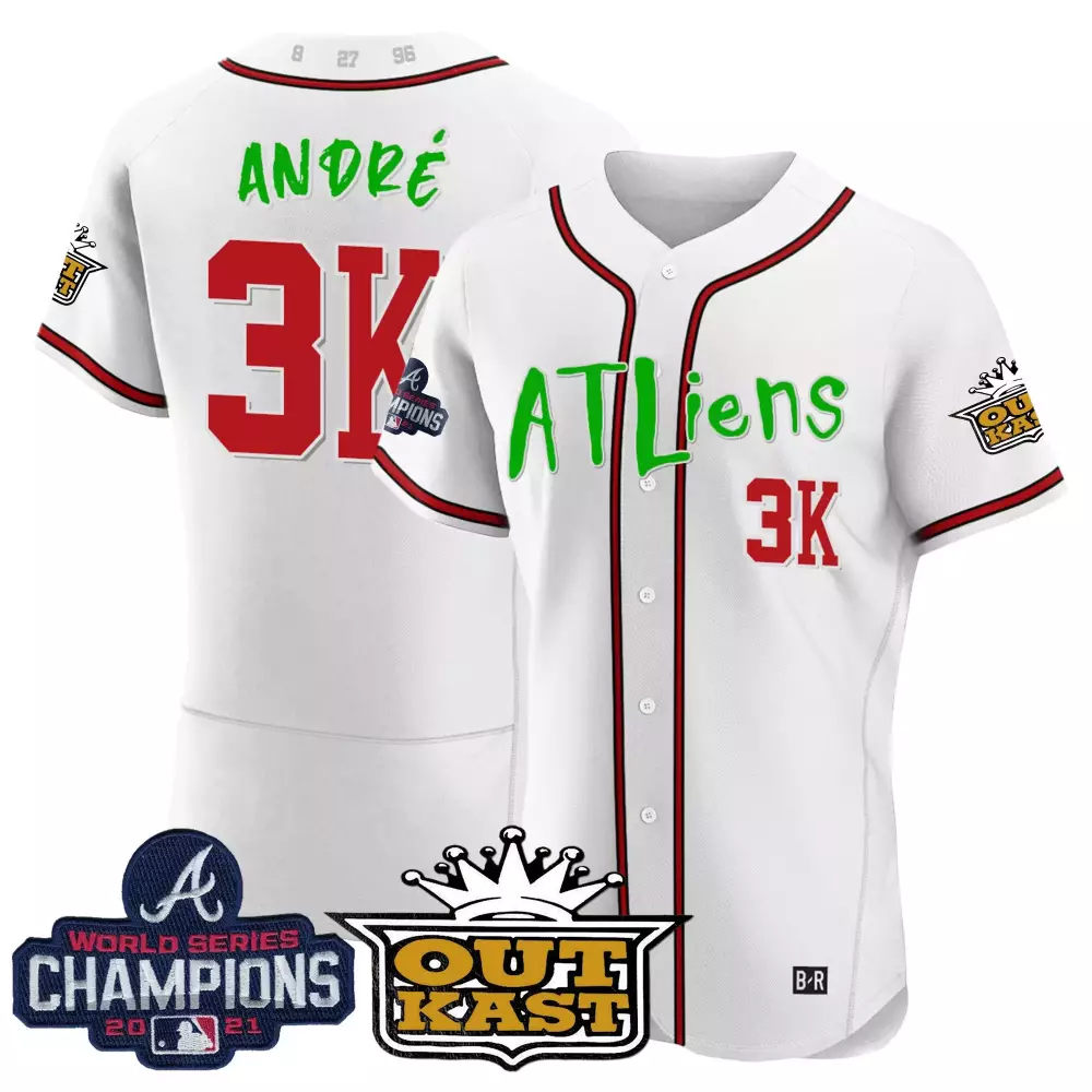 andre white mens atlanta braves atliens champions cool base jersey all stitched