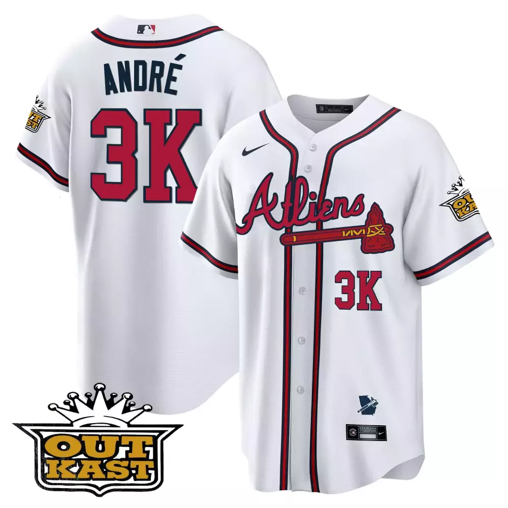 andre white mens atlanta braves atliens champions cool base jersey all stitched