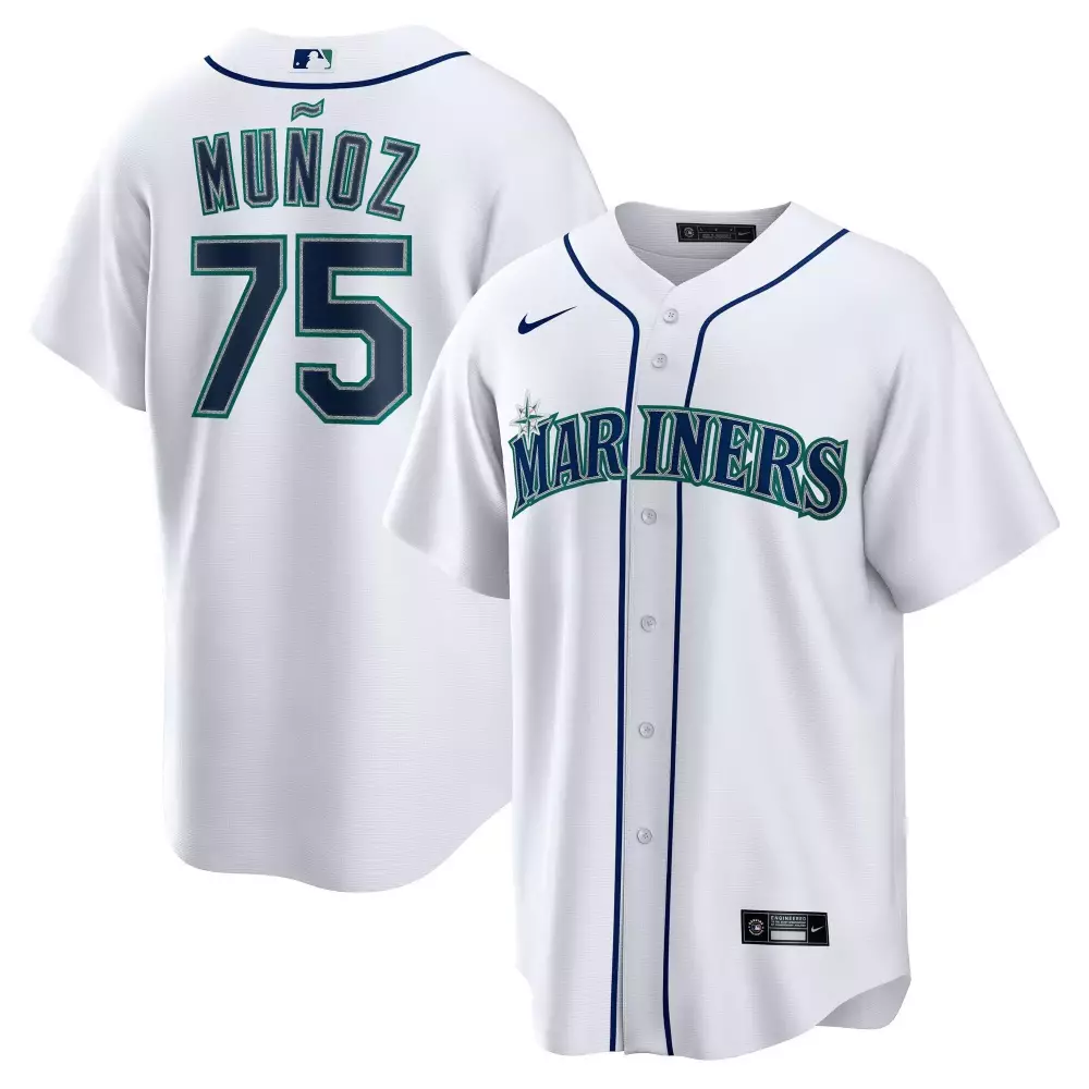 andres munoz men seattle mariners cool base jersey white all stitched