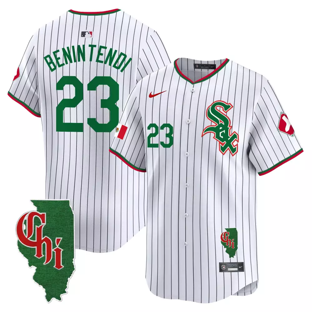 Andrew Benintendi Men's Chicago White Sox Green Vapor Premier Limited Jersey | Illinois Patch Fan Gear for All | Perfect for Collectors
