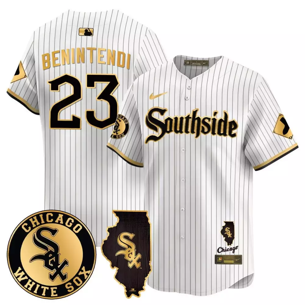Andrew Benintendi Men's Chicago White Sox Green Vapor Premier Limited Jersey | Illinois Patch Fan Gear for All | Perfect for Collectors