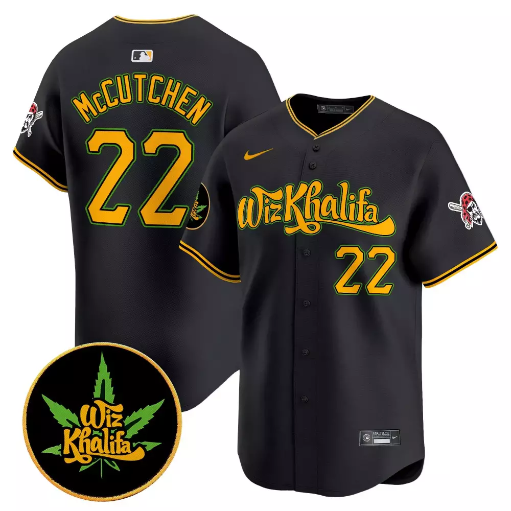 andrew mccutchen black mens pittsburgh pirates wiz khalifa vapor premier limited jersey all stitched