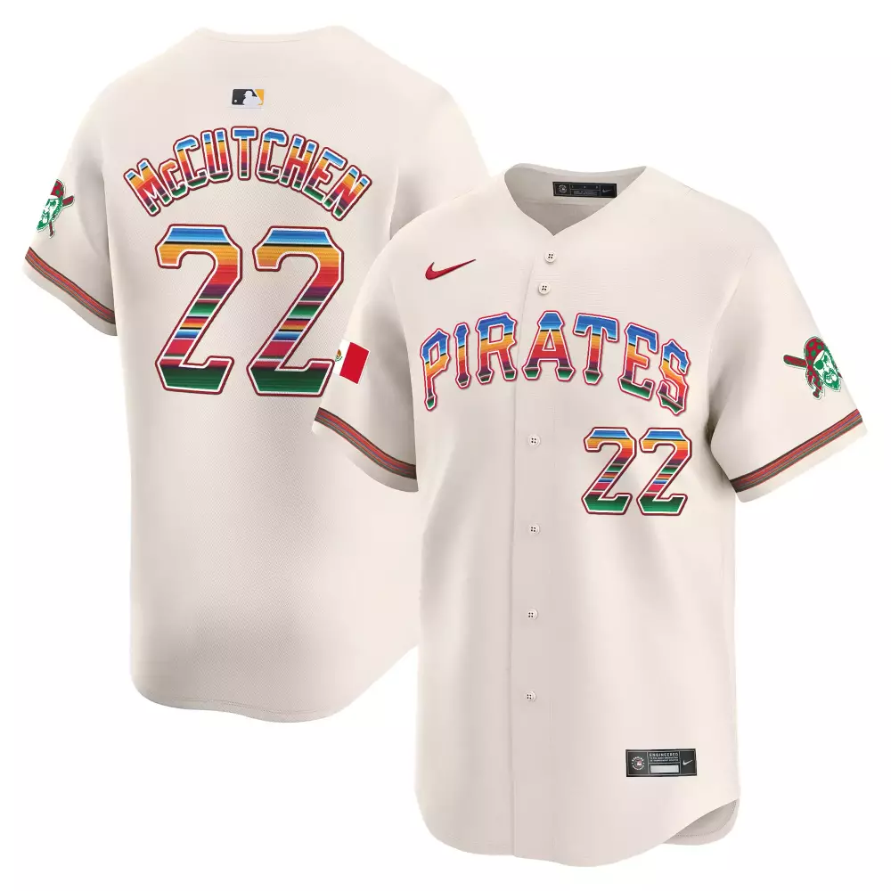 andrew mccutchen cream mens pittsburgh pirates mexico vapor premier limited jersey all stitched