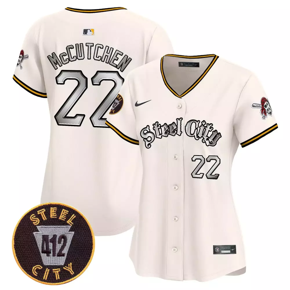 andrew mccutchen cream womens pittsburgh pirates 412 patch vapor premier limited jersey v2 all stitched