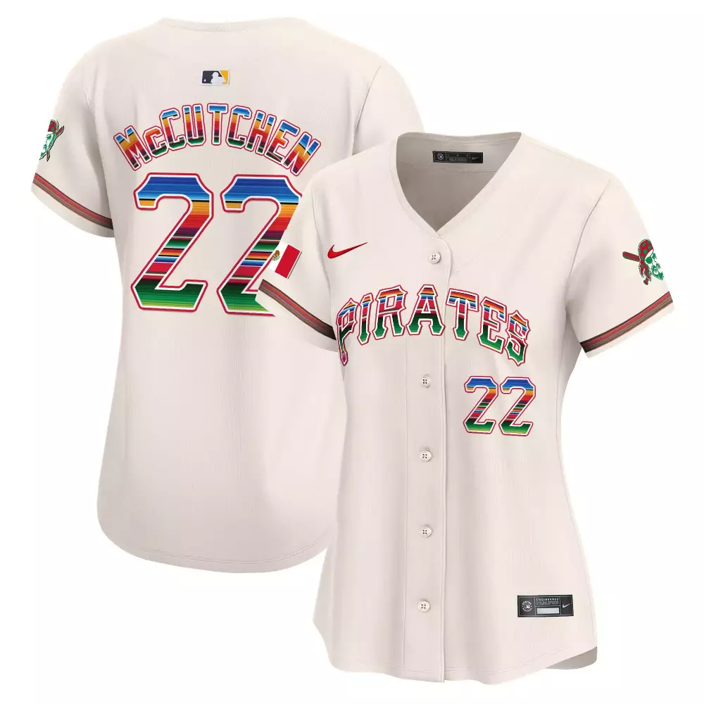 andrew mccutchen cream womens pittsburgh pirates mexico vapor premier limited jersey all stitched