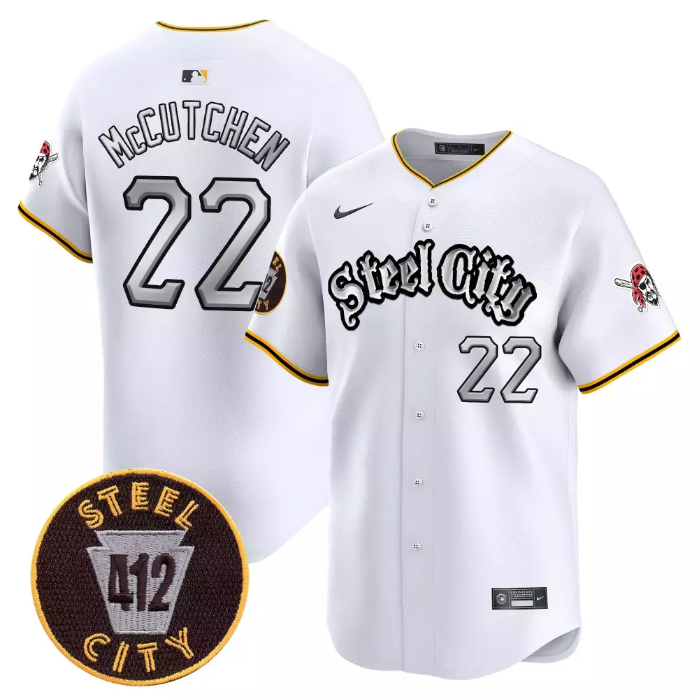 andrew mccutchen white mens pittsburgh pirates 412 patch vapor premier limited jersey v2 all stitched